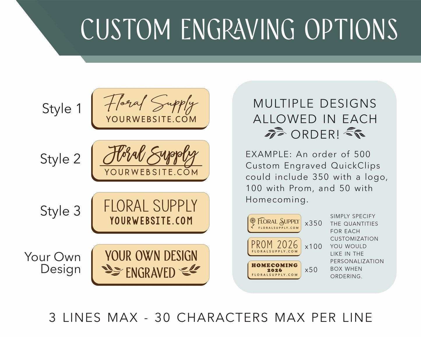 Custom Engraved QuickClips | *WHOLESALE DISCOUNT*