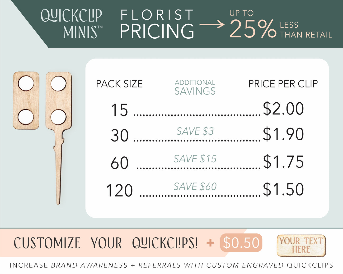 QuickClip Mini Packs | *FLORIST DISCOUNT*