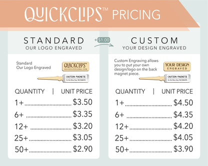 Custom Engraved QuickClips | Magnetic Boutonniere Clip