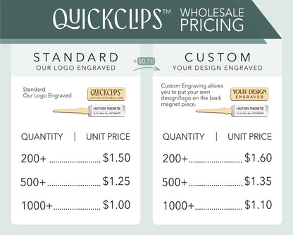 Custom Engraved QuickClips | *WHOLESALE DISCOUNT*