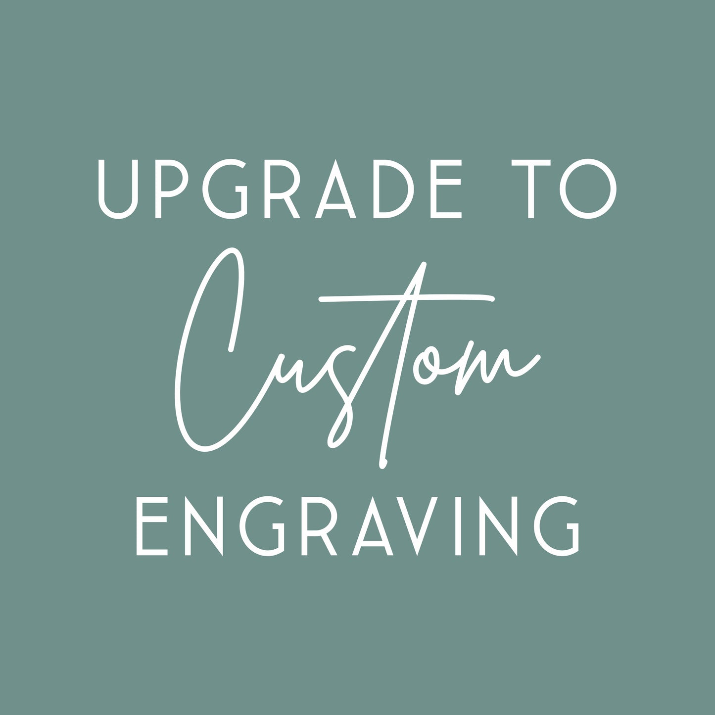 Upgrade to Custom Engraving for XOXO Florals